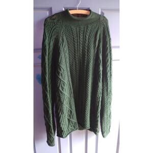 J. Crew Cable Knit Forest Green Sweater Dress. New Xlarge
